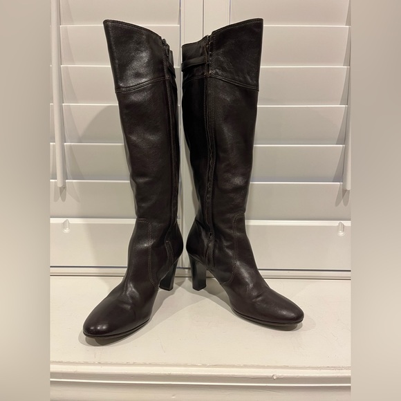 J. CREW tall brown leather boots size 8 - Picture 7 of 7